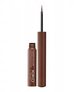 Жидкая подводка для глаз с ультра стойким цветом, водостойкая, Super Colour Waterproof Eyeliner Kiko Milano, 08 Bronze