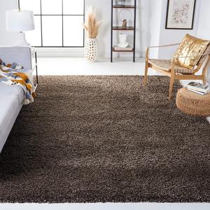 Ковер SAFAVIEH, 290 x 397 см, Santa Monica Shag Collection, Mushroom, сплошной дизайн, не линяет и прост в уходе, идеален для помещений с высокой проходимостью в гостиной, спальне (SGN725-8181)