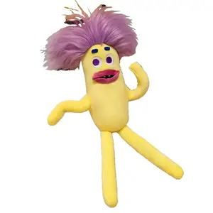 Большая плюшевая кукла с зазором между зубов милая семейная кукла высота 40см Tranquility and elegance, желтый