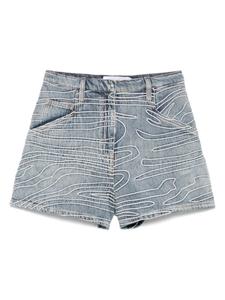 Вышитые джинсовые шорты IRO, синий