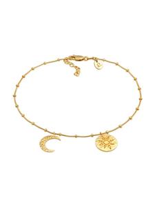 Elli Браслет Fußschmuck 925 Sterling Silber Astro, Halbmond, Sonne in Gold