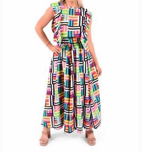 Рубиновый рафш-топ в Мадрасе Emily McCarthy, цвет madras