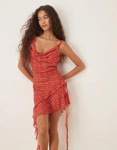 Пляжное мини-платье с сетчатым принтом Wild Lovers Rio в цвете ярко-розового цвета