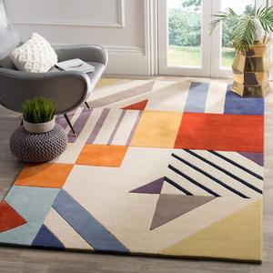 Ковер ручной работы SAFAVIEH, 305 x 427 см, Fifth Avenue Collection Ivory/Multi FTV120A в стиле Mid-Century Modern Abstract из шерсти