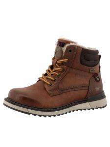 Коричневые ботинки на шнуровке MUSTANG SHOES