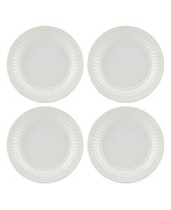 Набор из 4 десертных тарелок French Perle Groove Lenox, белый