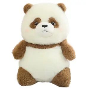 Милый плюшевый панда с одеялом для сна, плюшевая кукла, высота 22см/35см/45см Tranquility and elegance, Coffee