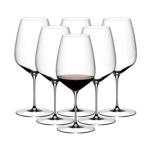 RIEDEL КОМПАНИЯ ПО ПРОИЗВОДСТВУ БОКАЛОВ ДЛЯ ВИНА Бокал для красного вина Cabernet / Merlot Вино бочки Veloce 829 мл, набор из 6 штук, прозрачные Riedel The Wine Glass Company, прозрачный