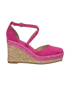 Переплетенные кожаные туфли на танкетке Alma En Pena, розовый