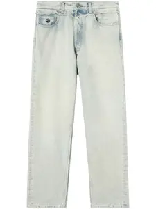 Прямые джинсы с бахромой AMBUSH, синий