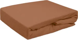 Простыня на резинке, махровая, 160х200 см, шоколадно-коричневого цвета Darymex