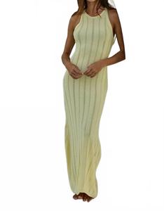 Aster Платье-трикотаж в светло-желтом цвете By Together