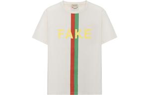 Футболка детская Gucci, кремовый / зеленый / красный