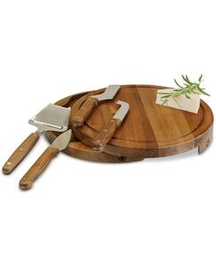 Набор для сыра Toscana by Acacia Circo: разделочная доска и инструменты Picnic Time, Brown
