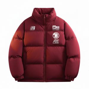 Пуховик Unisex с воротником стойкой утепленный HUANQIU, burgundy