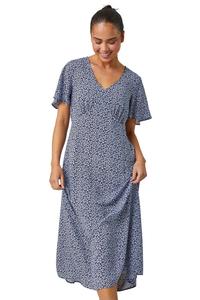 Платье миди Petite Ditsy с узором пейсли Roman, синий