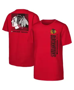 Футболка Chicago Blackhawks Atmosphere Red для больших мальчиков и девочек Outerstuff