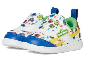 Кроссовки Reebok Kids Reebok X Sesame Street Club C Revenge Slip On, White/Green/Yellow