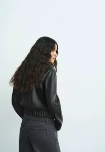 Куртка из искусственной кожи для подростков Mango Kids, Black