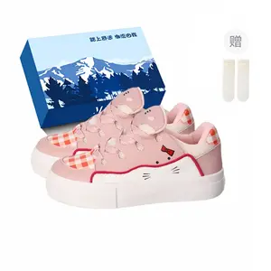 Женские износостойкие низкие кроссовки Fawn Miri, Pink-Exclusive Shoe Box-Comes With Socks