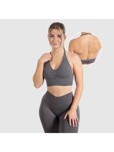 SMILODOX Спортивный бюстгальтер Silvia Scrunch антрацитового цвета