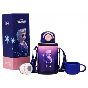 Симпатичная кружка с мультяшным принтом, практичная и креативная термокружка, игривая спортивная бутылка для воды, парная кружка 520мл Disney, Frozen [Send Cup Brush + Sticker]