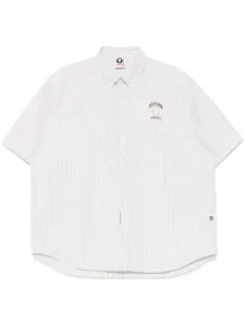 Полосатая рубашка AAPENOW с логотипом AAPE BY *A BATHING APE, нейтральный
