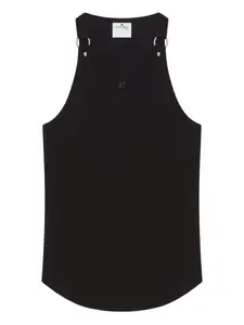 Топ без рукавов с U-образным вырезом Courrèges, черный