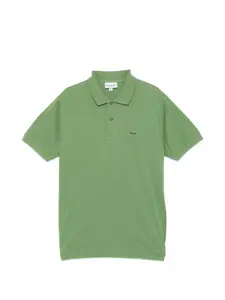 Хлопковое поло Lacoste, зеленый