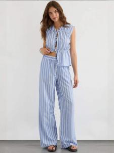 Hiccup Широкие брюки в светло-голубом цвете