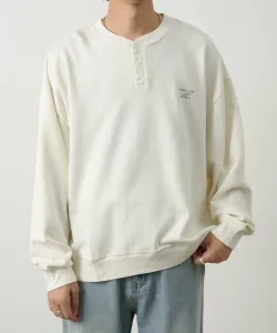 Толстовка с воротником-хенли с принтом в одну точку Colony 2139, цвет White