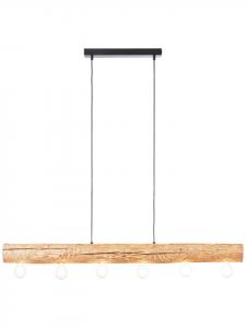 Подвесной светильник Trabo, 6 плафонов, дуб, обработанный маслом, сосна, тонированная морилкой  Brilliant, Kiefer gebeizt