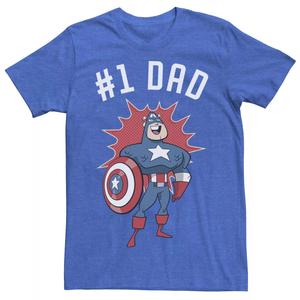 Мужская футболка Marvel Father's Day #1 с портретом папы Капитана Америки