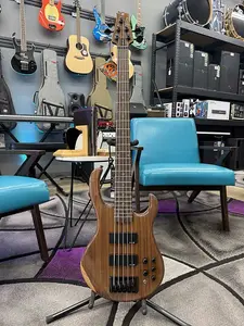 H. Jimenez H Jimenez LBS5-WT Camaleón 5-струнная бас-гитара - Глянцевый натуральный орех - с роскошным чехлом с наполнителем