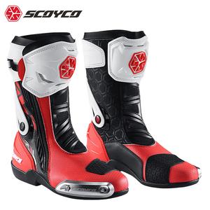 SCOYCO Мотоциклетные ботинки для трека, унисекс, красный original force, размер 44