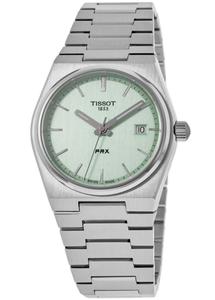 Tissot PRX 35 мм зеленые стальные женские часы T137.210.11.091.00