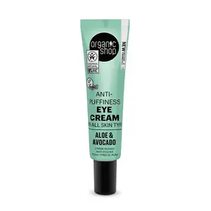 Освежающий контур глаз Anti-Puffiness Eye Cream Aloe & Avocado Organic Shop, 30 ml