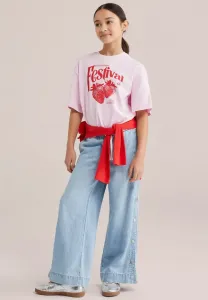 Футболка с принтом We Fashion, Light Pink