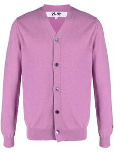 Comme Des Garçons Play шерстяной кардиган с нашивкой Heart, фиолетовый