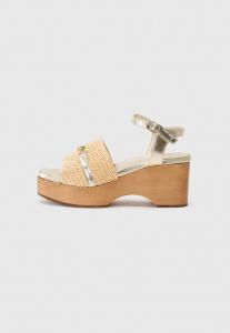 Босоножки на платформе Wedge sandals Love Moschino, бежевый