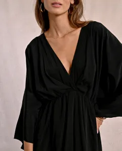 Короткое платье с V-образным вырезом Molly Bracken, черный