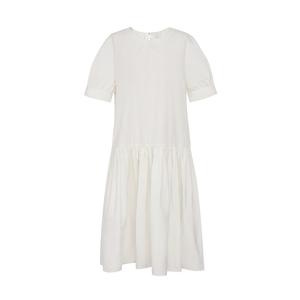 Простое платье-рубашка Deep Breath с короткими рукавами, кремовый