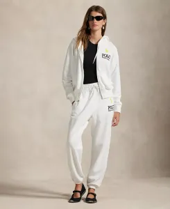 Женская легкая флисовая толстовка с капюшоном на молнии и спортивные штаны Big Pony Polo Ralph Lauren, розовый