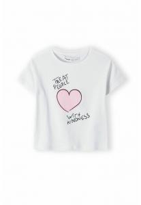 Футболка с принтом SHORT SLEEVE WITH PRINT MINOTI, цвет white