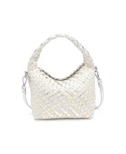 Джессамин плетеная сумка через плечо Moda Luxe, серебряный