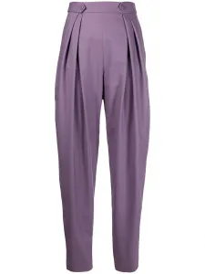 Зауженные брюки со складками Alberta Ferretti, фиолетовый