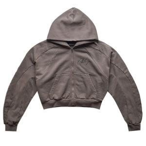 Худи Ottolinger Multiline Zip Hoodie Brown, коричневый