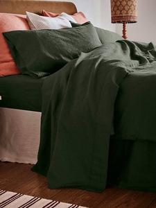 Льняная простыня Piglet in Bed, Fern Green