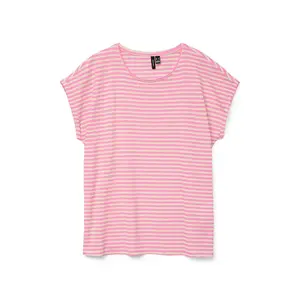 Футболка с коротким рукавом Vero Moda Ava Plain Stripe, розовый