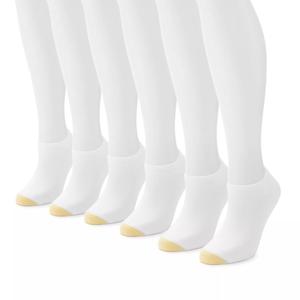 Женские GOLDTOE 6 шт. Твердые мягкие носки с подкладкой GOLDTOE, белый